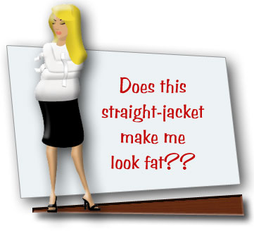 Author in a straight jacket